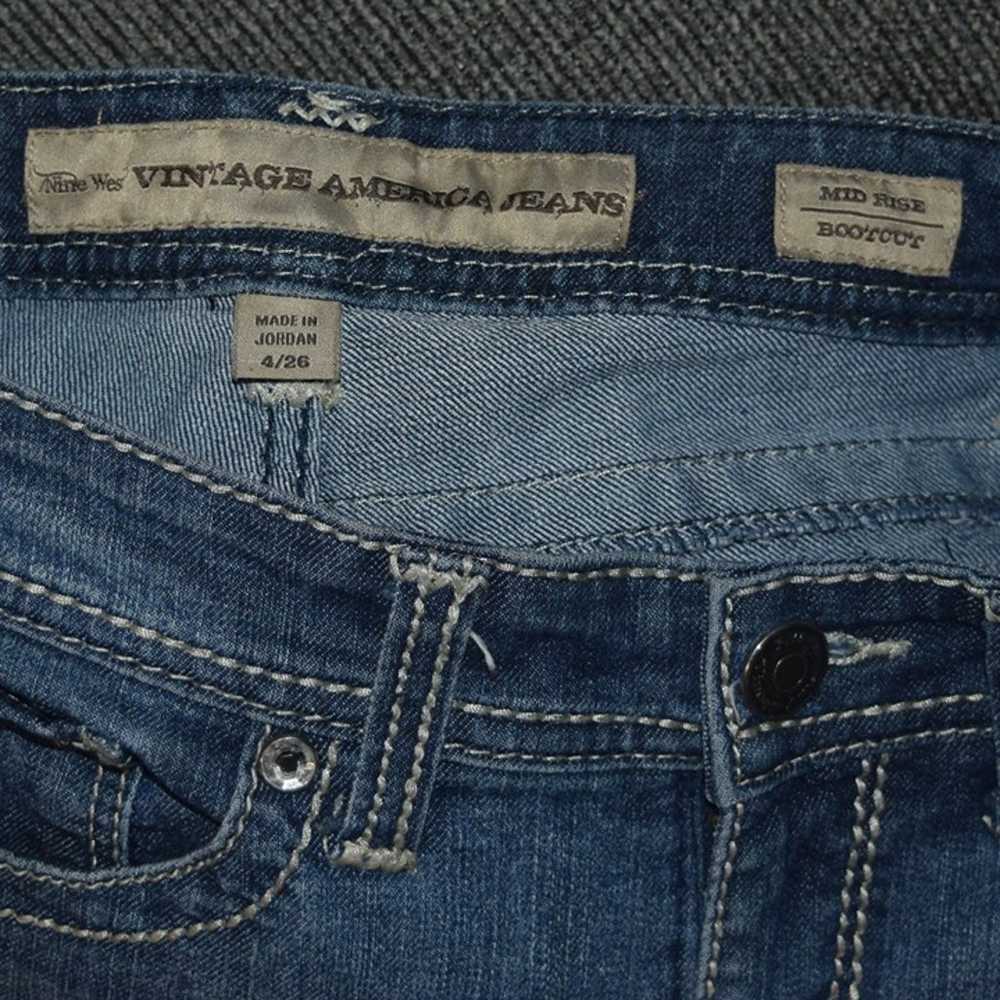 NINE WEST VINTAGE AMERICA JEANS Women's Sz 4 Mid … - image 2