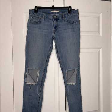 Vintage Levi’s 524 Low Rise Blue Skinny Jeans Siz… - image 1