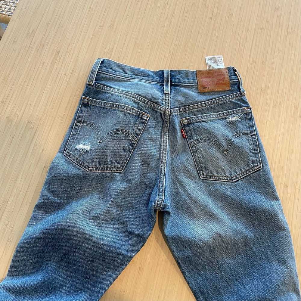 Levis 501 distressed skinny Jeans size 25 - image 7