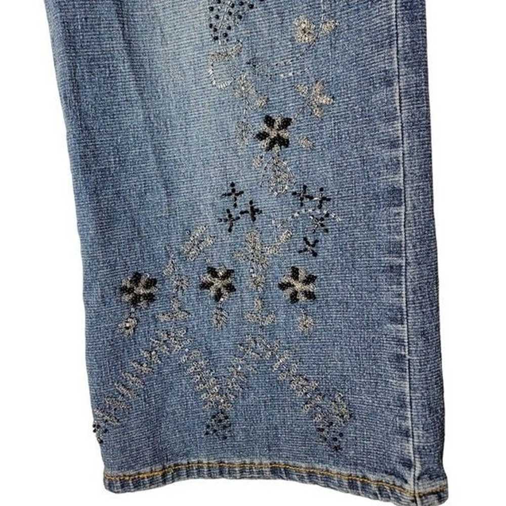 Vtg Lazer Jeans Y2K Sz 16 Straight Leg Mom Beaded… - image 4