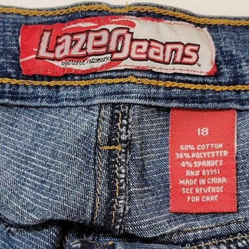 Vtg Lazer Jeans Y2K Sz 16 Straight Leg Mom Beaded… - image 9