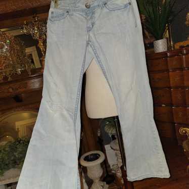 Vintage Aeropostale HAILEY skinny FLARE JEANS Lig… - image 1