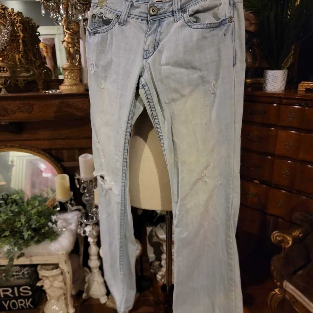 Vintage Aeropostale HAILEY skinny FLARE JEANS Lig… - image 6