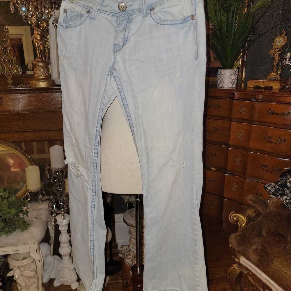 Vintage Aeropostale HAILEY skinny FLARE JEANS Lig… - image 9