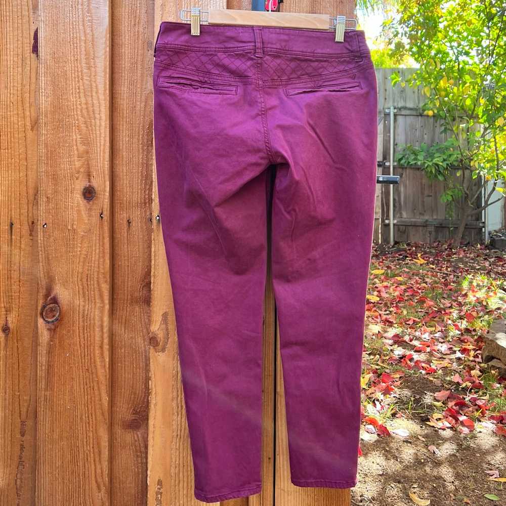 AEO Vintage Y2K Maroon Low-Rise Moto Skinny Jeans - image 4