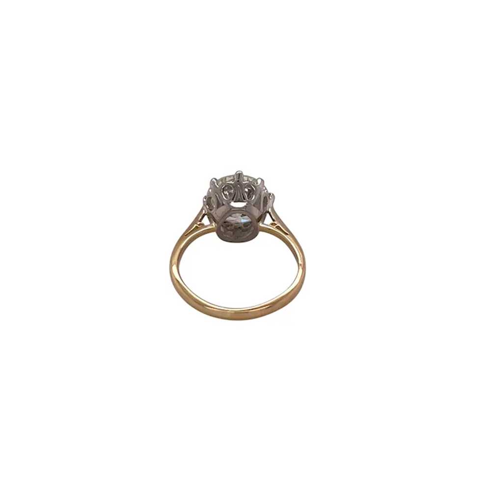 Platinum and 18K Yellow Gold Diamond Solitaire Ri… - image 3