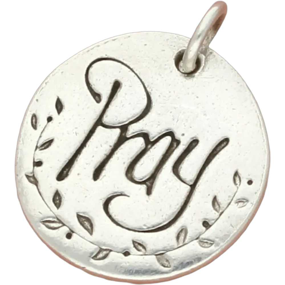 James Avery Sterling Silver Retired Pray Disc Cha… - image 1