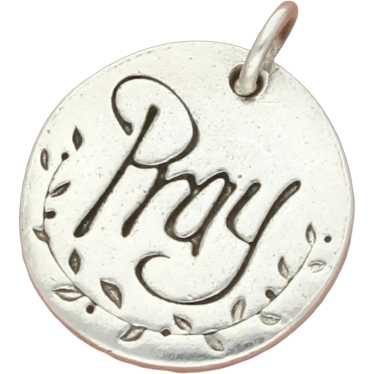 James Avery Sterling Silver Retired Pray Disc Cha… - image 1