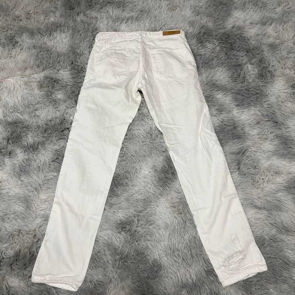 【ZARA TRF DENIM】ZARA Damaged White Jeans - image 5