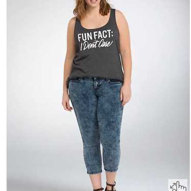 Torrid Cropped  Skinny Jeans  - Acid Wash