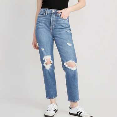 Old Navy Extra High Rise Sky Hi Straight Jeans - image 1