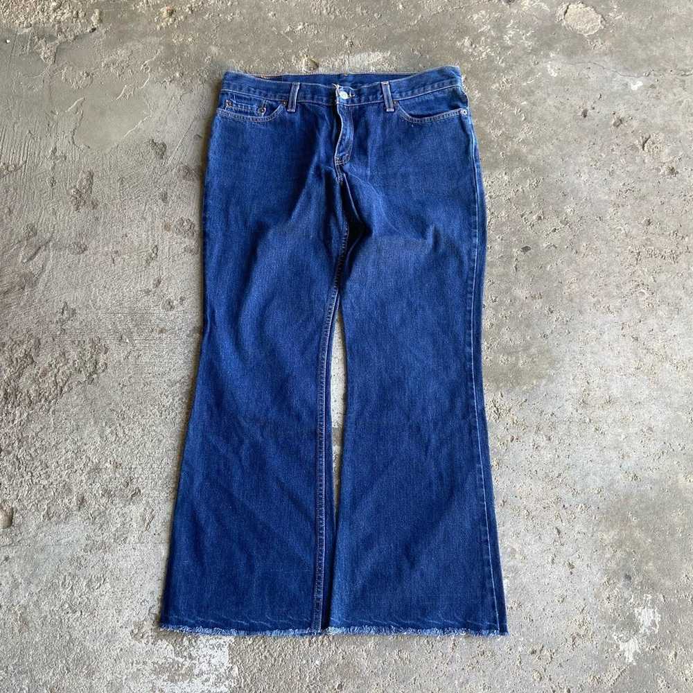 vintage Levi's blue jeans 514 red tab super low f… - image 1