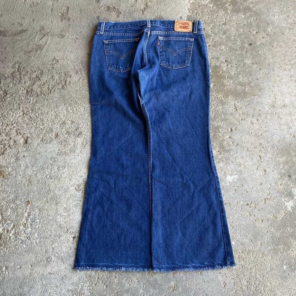 vintage Levi's blue jeans 514 red tab super low f… - image 9