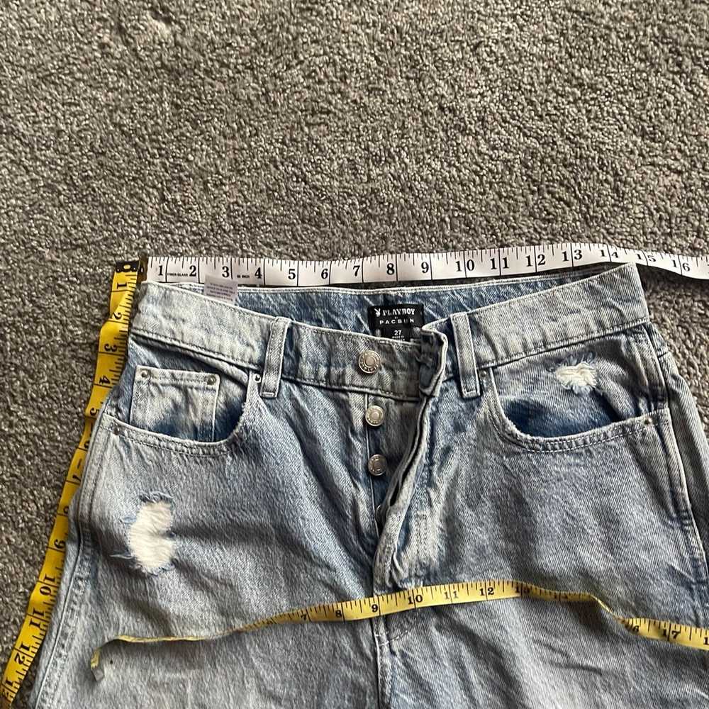 Wide leg playboy jeans pacsun size 27 light wash … - image 5