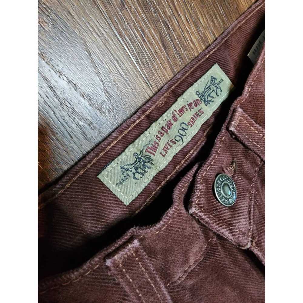 Vintage Red Levi's 900 Series Silver Tag Size 9 W… - image 3