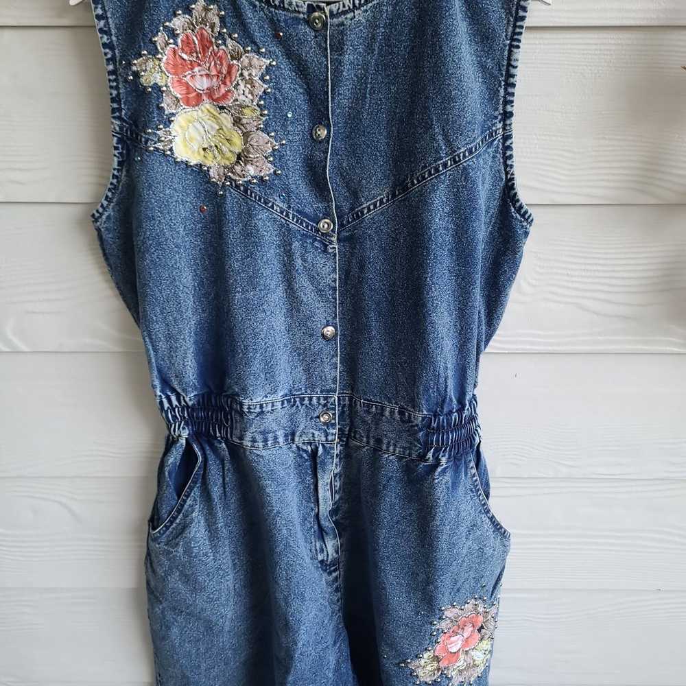 80s Vintage Denim Overall - image 3