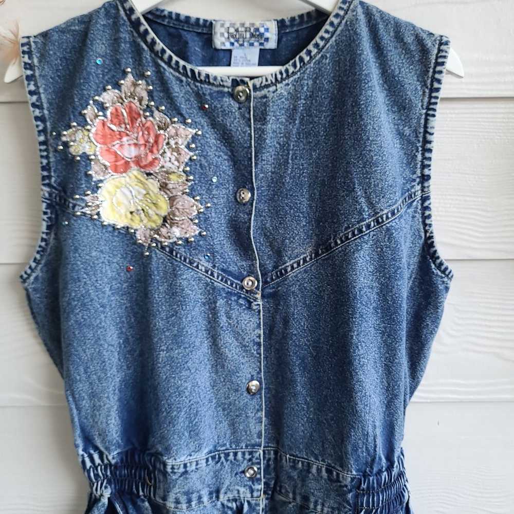 80s Vintage Denim Overall - image 4