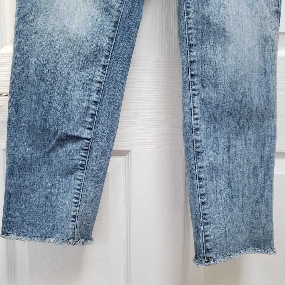 Torrid Blue Denim Crop Boyfriend Distressed Raw F… - image 4