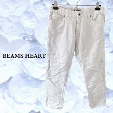 "Beams Heart" Denim Pants/Jeans [F] White - Elast… - image 1