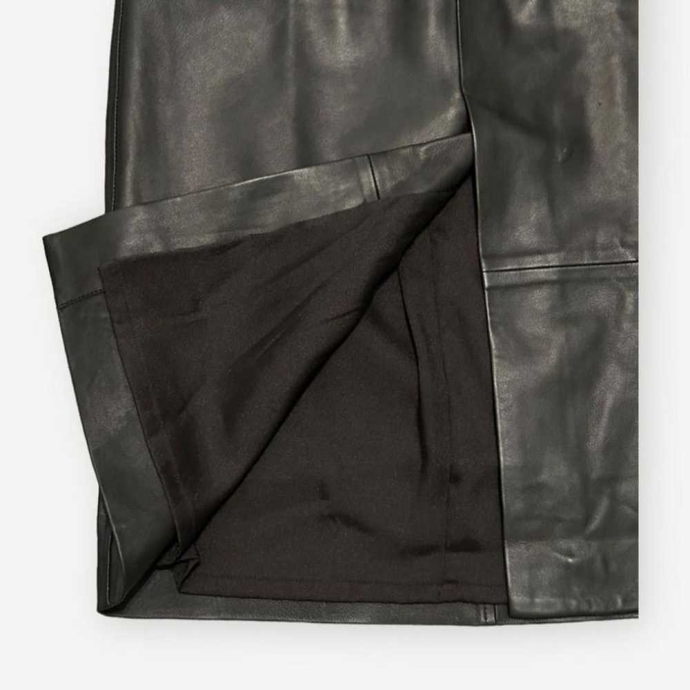 Vince Leather mid-length skirt - image 6