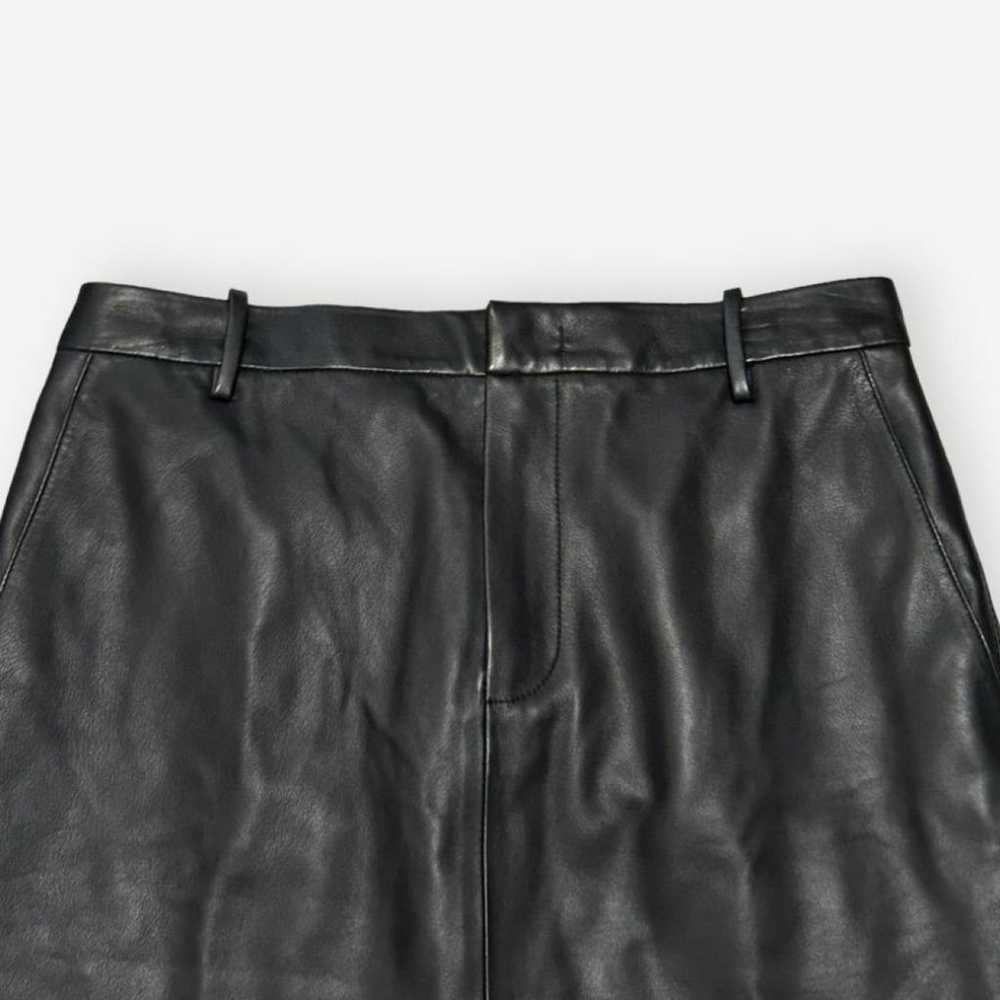 Vince Leather mid-length skirt - image 8