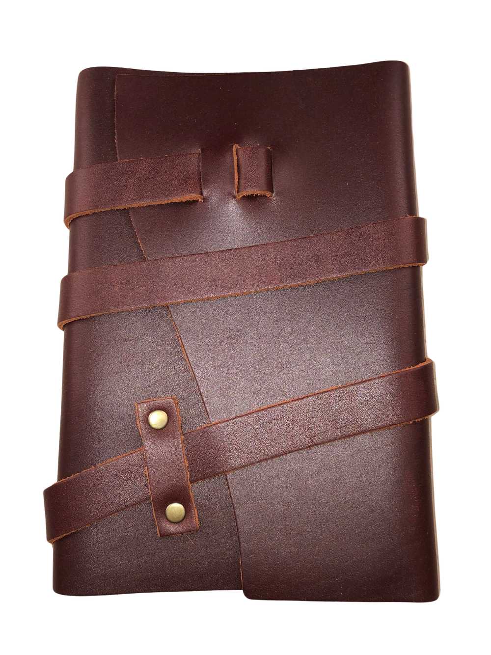 Portland Leather Large cognac wrap journal, AP - image 1