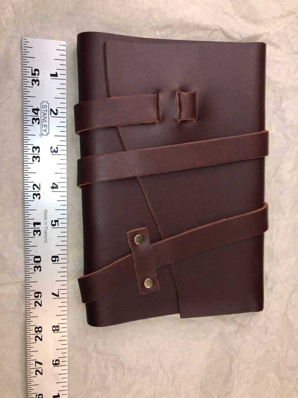 Portland Leather Large cognac wrap journal, AP - image 2