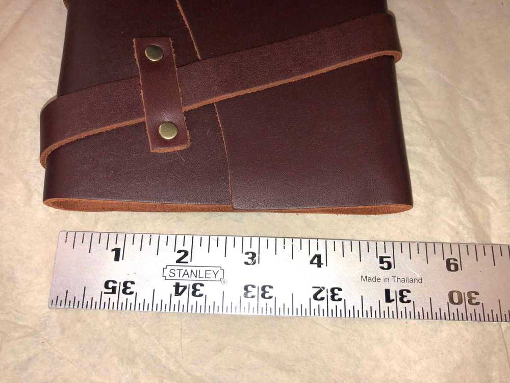 Portland Leather Large cognac wrap journal, AP - image 3