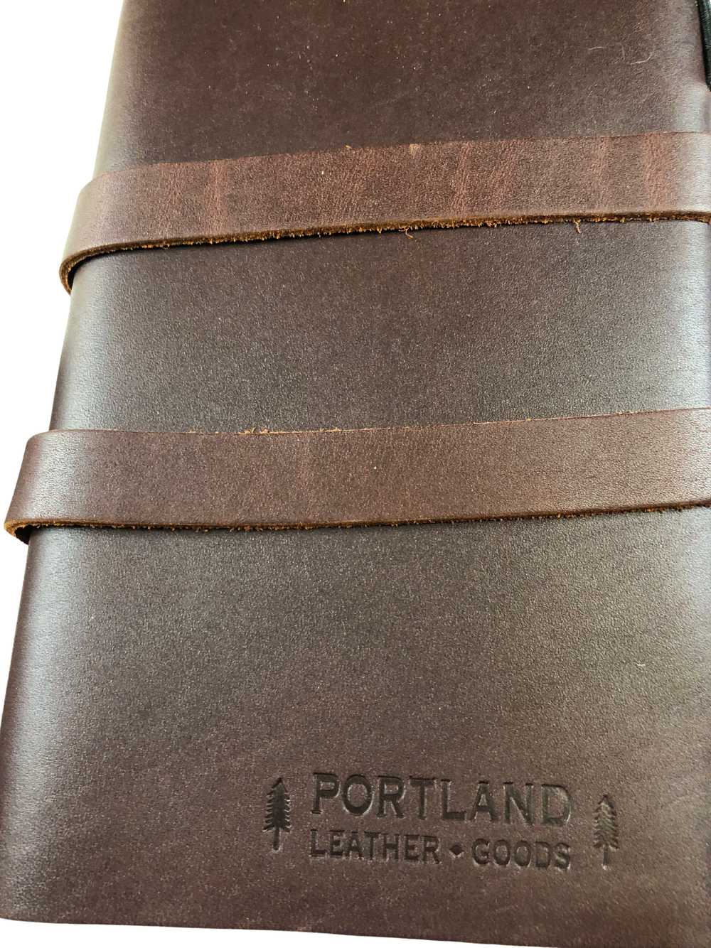 Portland Leather Large cognac wrap journal, AP - image 4