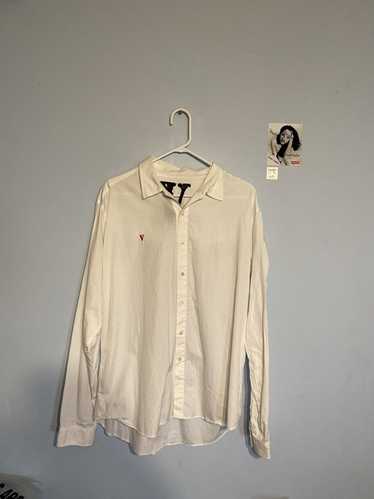 Vlone Rare Vlone White button up embroidered V