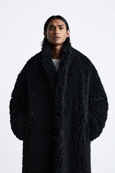 Zara Zara Long Fleece Teddy Coat