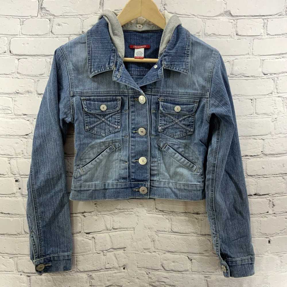 Union Bay Union Bay Cropped Denim Jacket Sz S But… - image 1