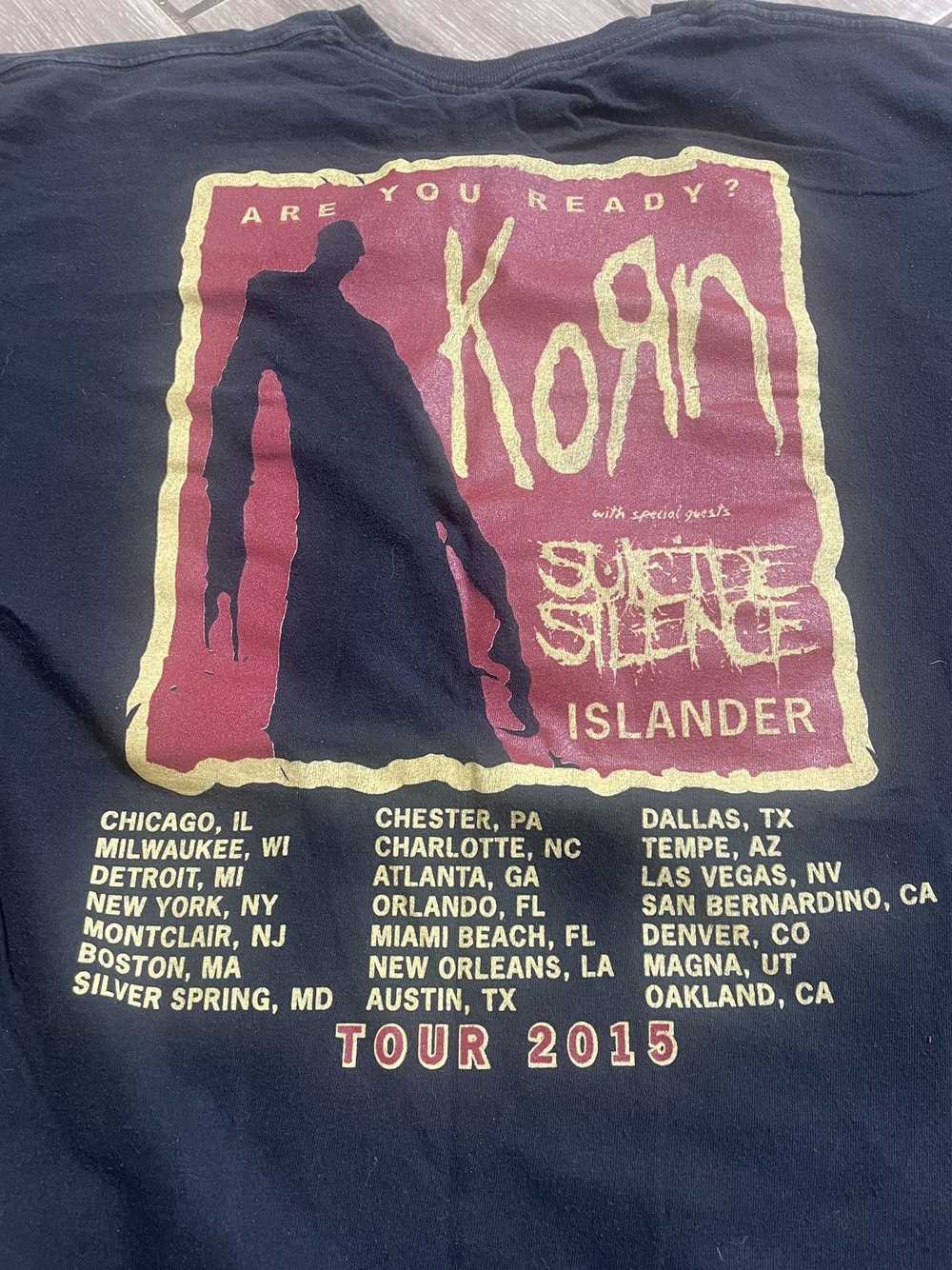 Band Tees × Streetwear × Vintage 2015 Korn Tour t… - image 4