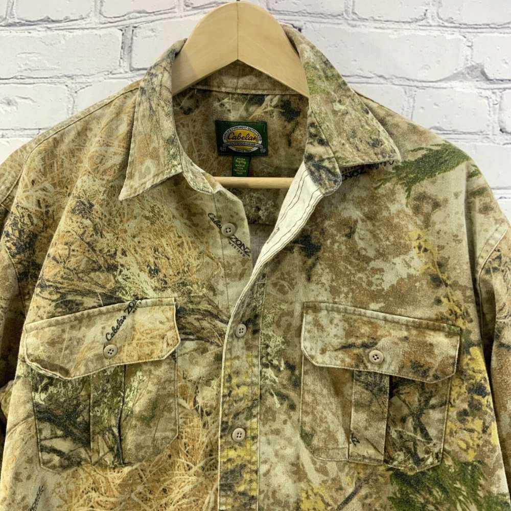 Vintage Cabelas Camo Shirt Mens Sz M Long Sleeve … - image 2