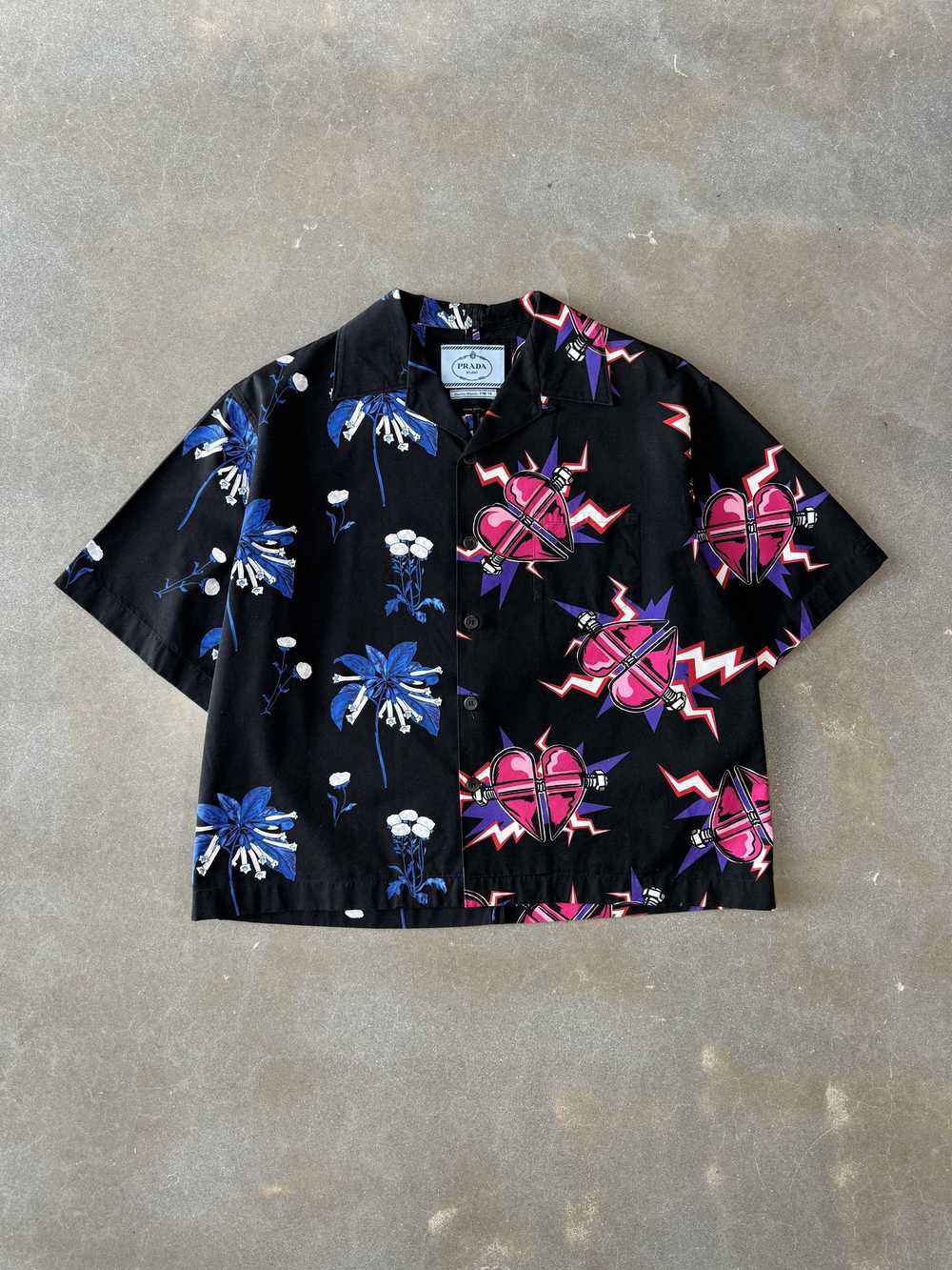 Prada Prada F/W19 Double Match Bowling SS Shirt - image 1