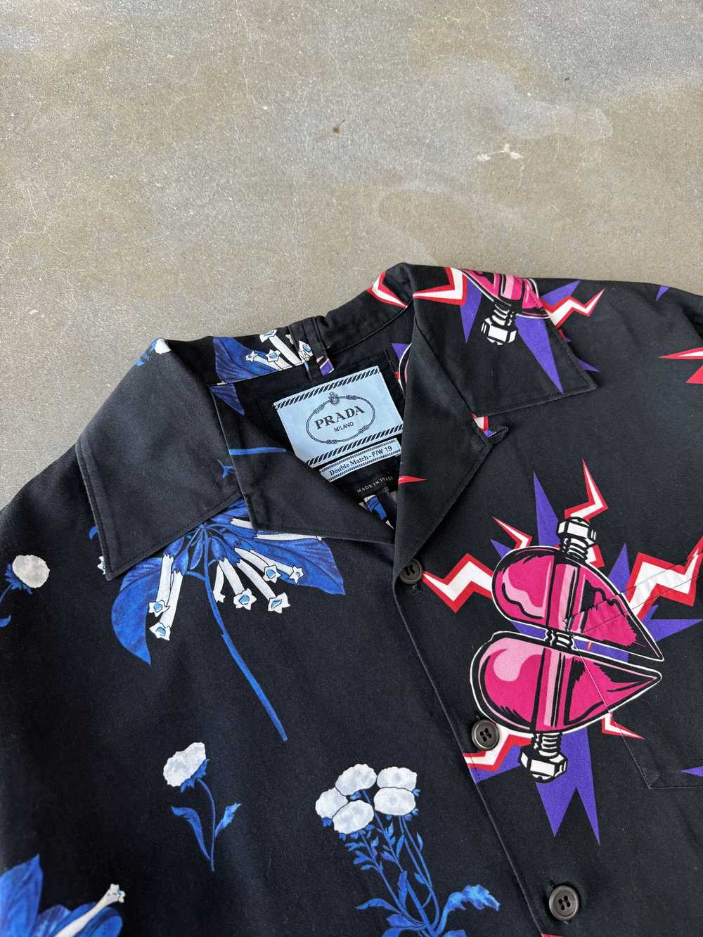 Prada Prada F/W19 Double Match Bowling SS Shirt - image 4