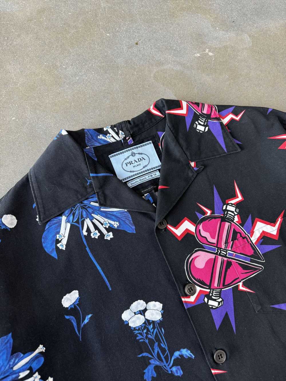 Prada Prada F/W19 Double Match Bowling SS Shirt - image 9