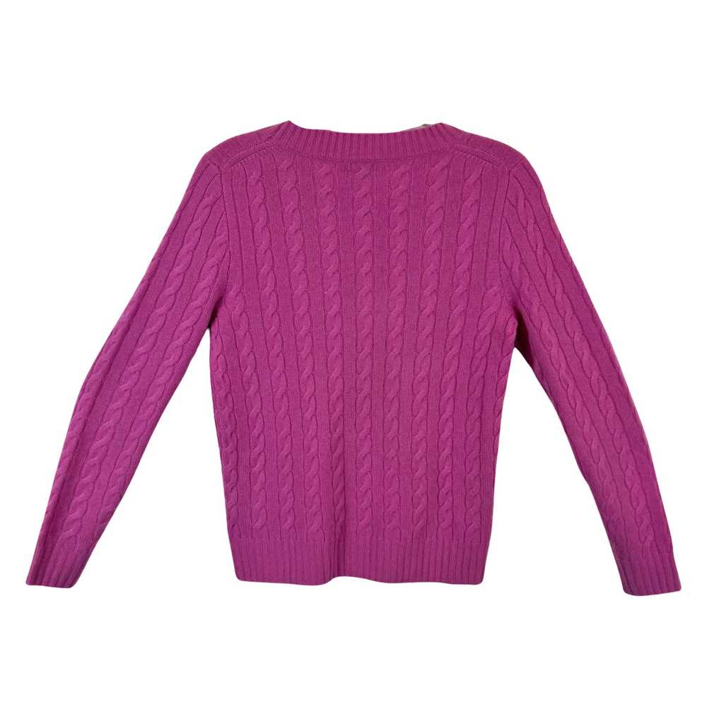 J. Crew Pink Cashmere Cable Knit Sweater - image 2