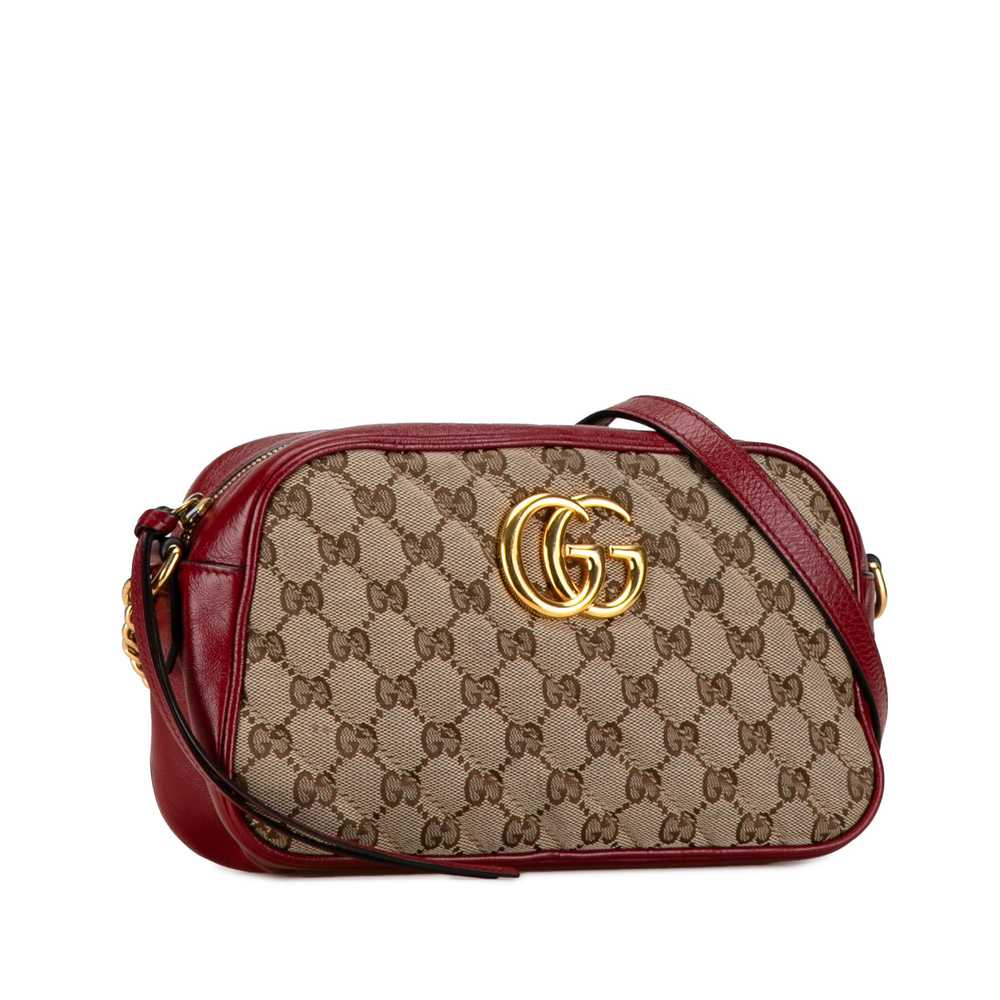 Brown Gucci Small GG Canvas Marmont Crossbody - image 2