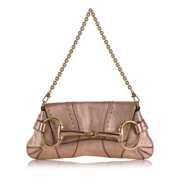 Pink Gucci X Tom Ford Vintage Horsebit Shoulder B… - image 1