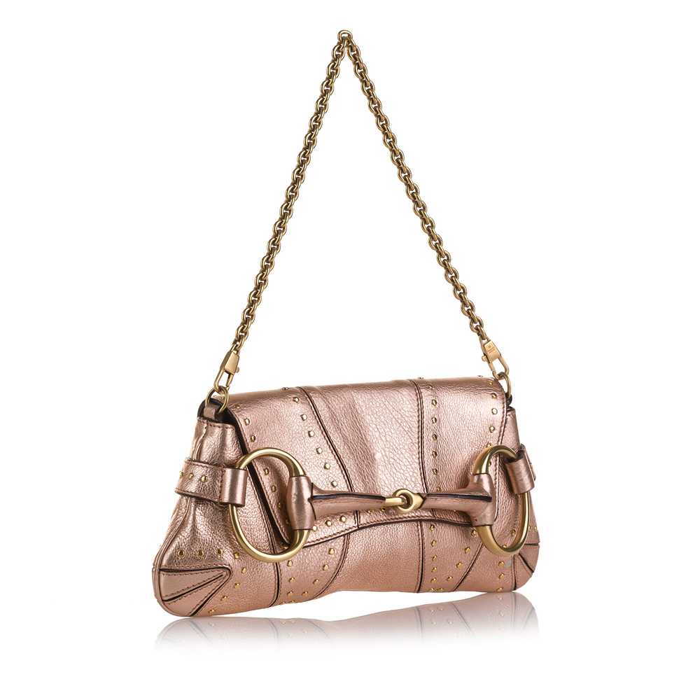 Pink Gucci X Tom Ford Vintage Horsebit Shoulder B… - image 2