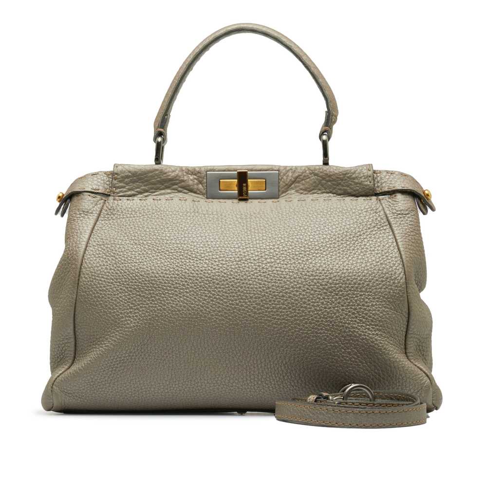 Silver Fendi Medium Selleria Peekaboo Satchel - image 10