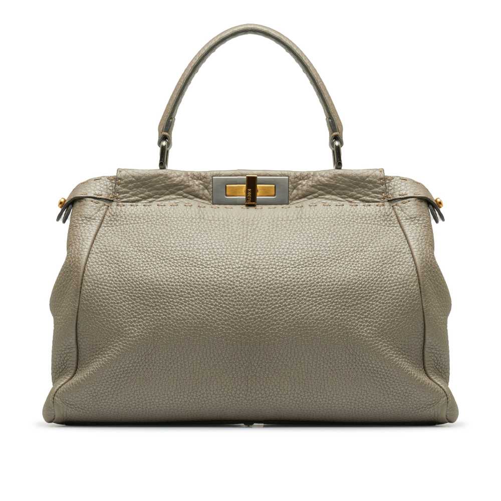 Silver Fendi Medium Selleria Peekaboo Satchel - image 1