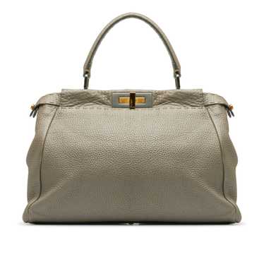 Silver Fendi Medium Selleria Peekaboo Satchel - image 1