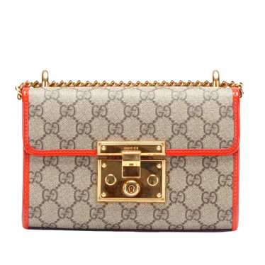 Brown Gucci GG Supreme Padlock Crossbody Bag - image 1