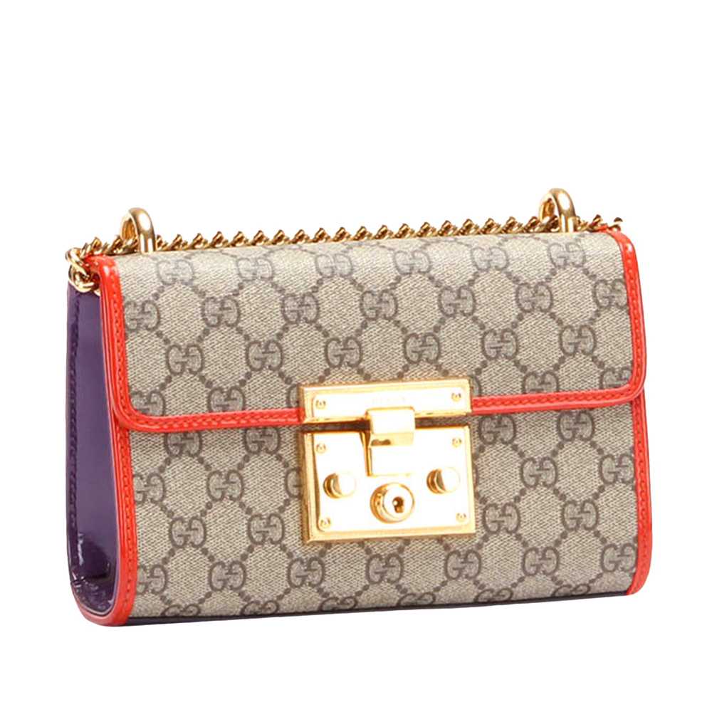 Brown Gucci GG Supreme Padlock Crossbody Bag - image 2