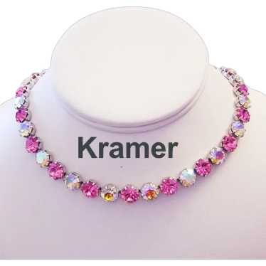 KRAMER Brilliant SPARKLING Perfectly PINK Rhinest… - image 1