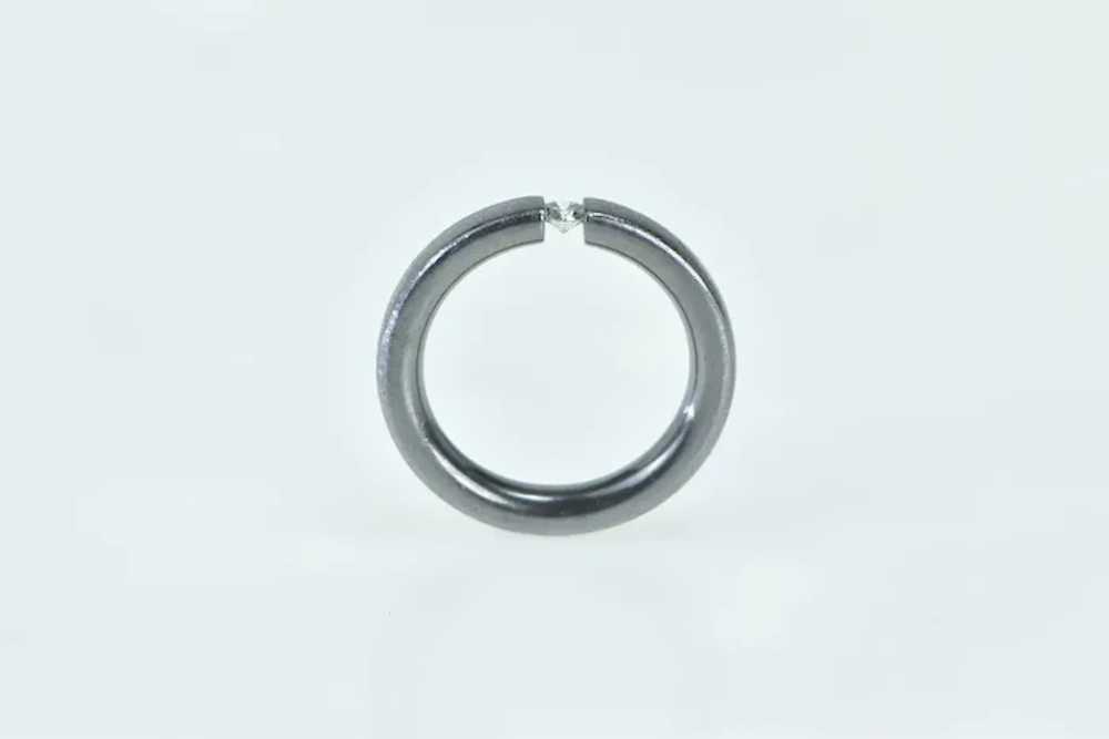 Platinum Modern Pressure Set Diamond Engagement R… - image 2