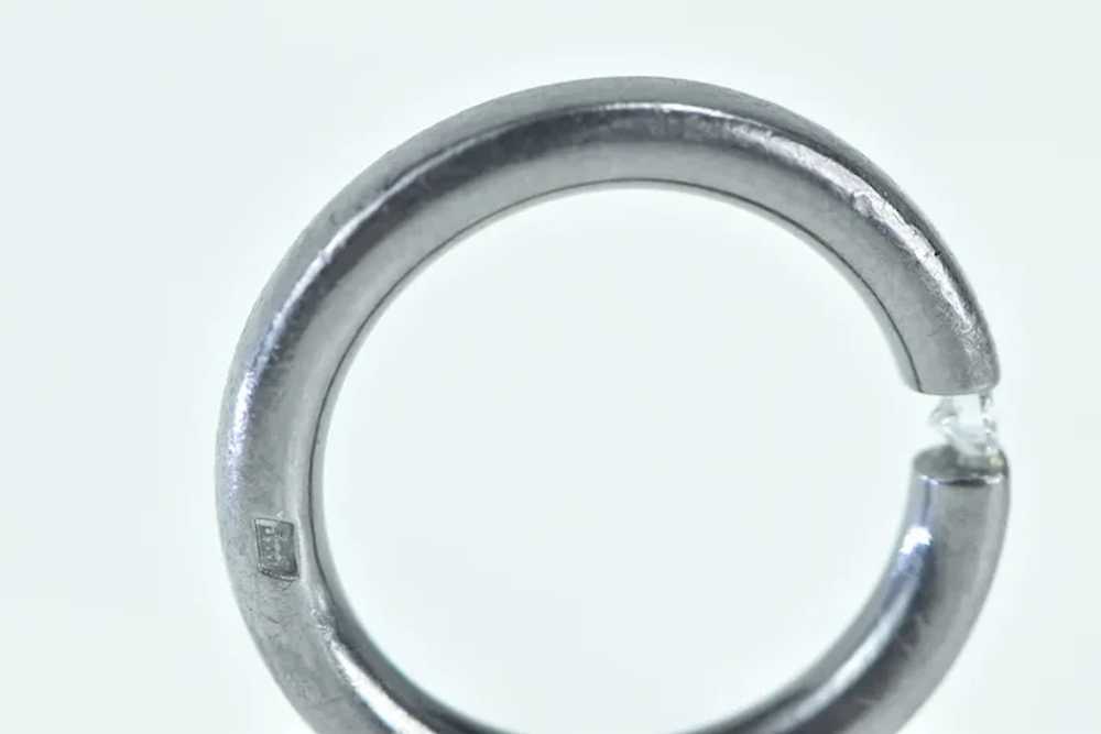 Platinum Modern Pressure Set Diamond Engagement R… - image 3