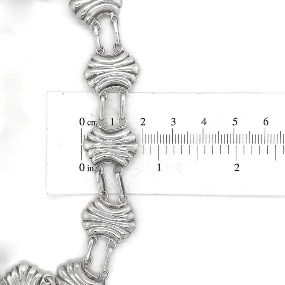 Sterling Kalo Ribbed 8 Link Bracelet Hand wrought… - image 8